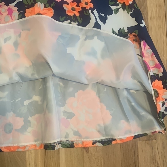 Donna Morgan Fit & Flare Sleeveless Neon Floral Knee Length Dress Women’s 6 - Picture 6 of 13